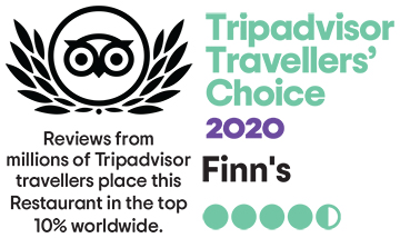 tripadvisor travellers choice award for Finn's restaurant victoria bc